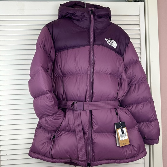 NWT The North Face Nuptse Belt Mid Down Hooded Puffer Jacket - Picture 2 of 12